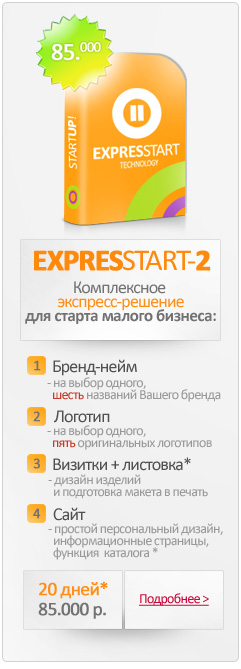 Экспресс стартап создание логотипа и сайта компании или продукта