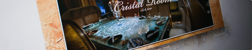 Cristal Room Baccarat - создание сайта и фотоработы