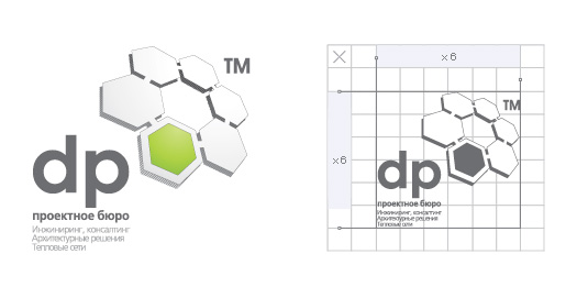 D.P - Разработка логотипа, разработка фирменного стиля проектного бюро.